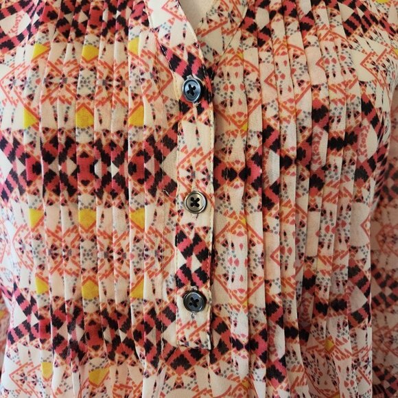 ANTHROPLOGIE HD IN PARS KAVERI HENLEY BLOUSE - EUC - SIZE 0/P (See Measu… - Picture 8 of 11